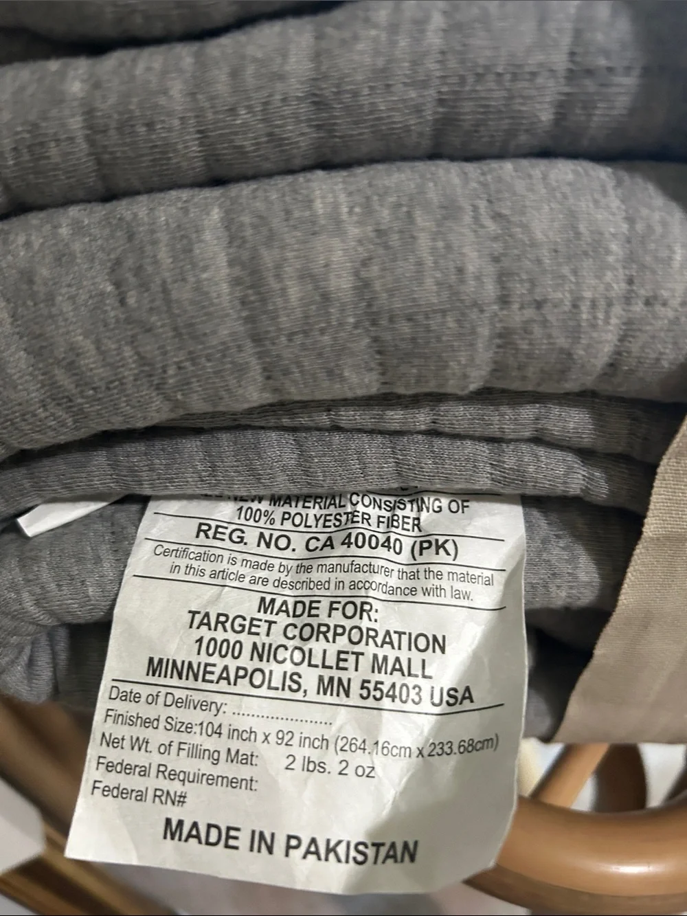 Threshold King Cotton Jersey Jaquard Pattern Coverlet, Heather Gray
